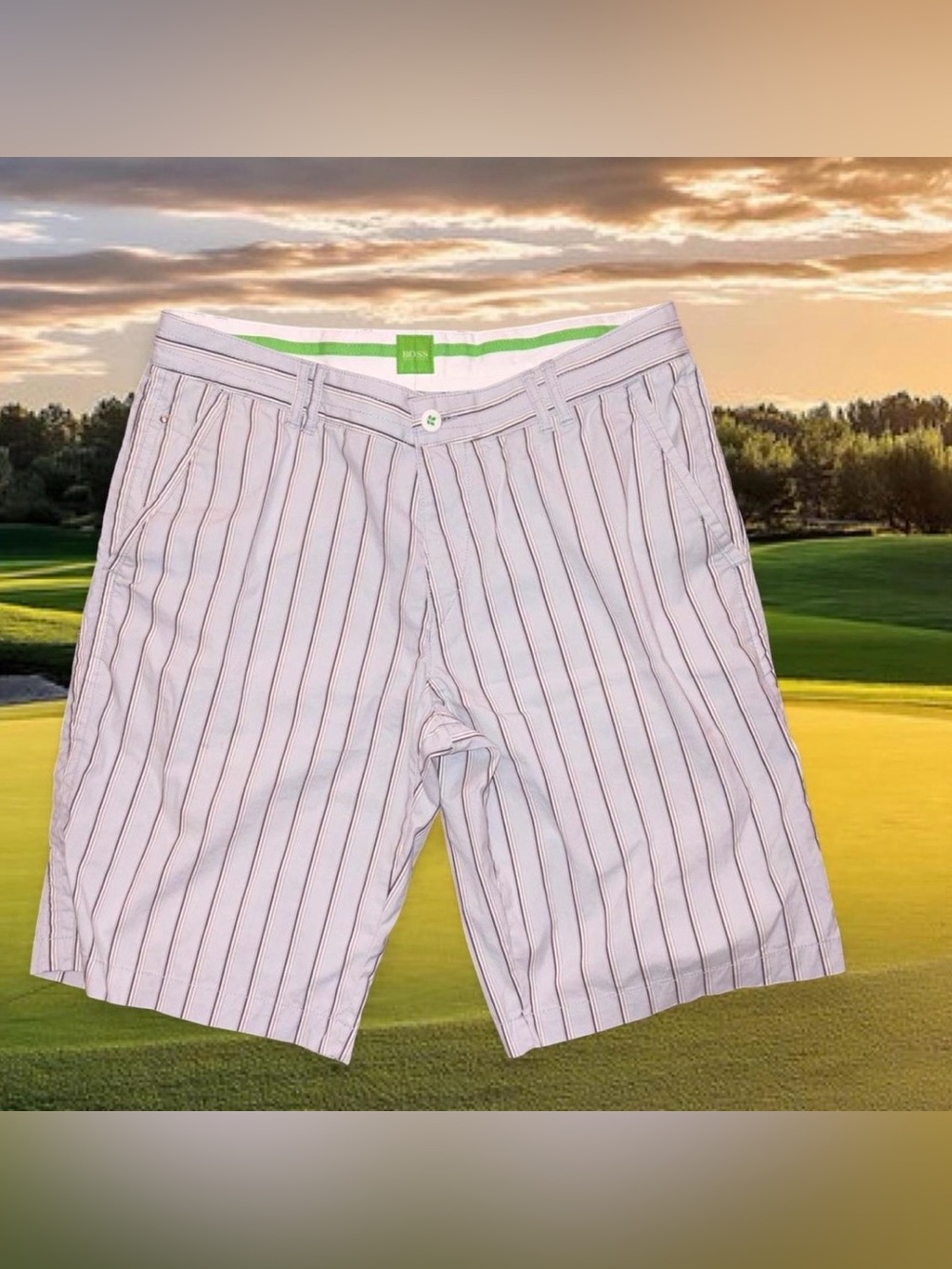 BOSS Hugo Boss Green Label PITCH Striped Shorts size M